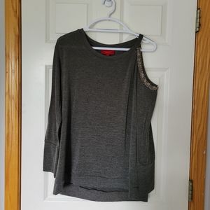 Green Cold Shoulder Top